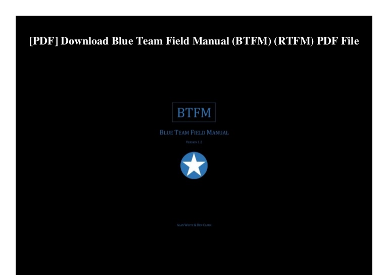 Blue team field manual download online